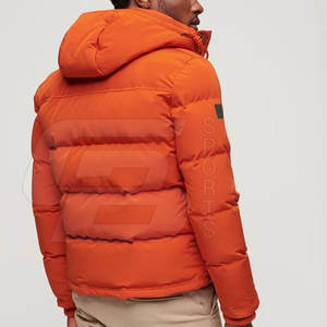 2025 Top Design hommes compressible doudoune légère à capuche manches longues fermeture éclair veste d'hiver avec col montant tissu - Product Image 2