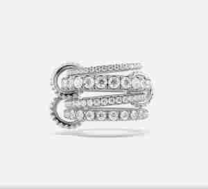 Dernière bague connectée multi-maillons en argent sterling 925 Bague de promesse en diamant Moissanite éternelle multi-maillons connectés - Product Image 1