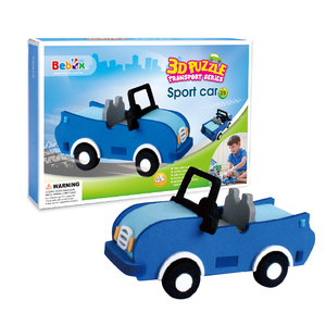 Voiture Cabriolet Bleue 3D en Puzzle, Jouet Éducatif pour Enfants de 2 à 4 Ans, Non Toxique, Certifié EN71, Personnalisable - Product Image 5