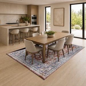 พรมเชนิลล์ลายเมดัลเลียนสีทองแดงแบบดั้งเดิม รุ่น LXDP-0085 จาก RUGS DEPOT สำหรับขายส่ง พิมพ์ลายดิจิทัล ซักเครื่องได้ ไม่ลื่น - Product Image 4