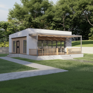 Casa de Verano Moderna Prefabricada de Acero Ligero de Una Planta con Acabado Blanco, Fácil de Montar, para Vivir al Aire Libre, 82m - Product Image 3