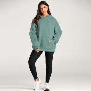 2025 moda personalizada mujer Casual ligero manga larga polar pulóver Sudadera con capucha mujer recortada Sudadera con capucha personalizada - Product Image 1