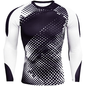 Fabriqué en usine de qualité supérieure Dernier nouveau design vêtements de fitness Vêtements de compression pour hommes MMA Rash Guard - Product Image 5