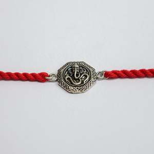 ราคีสีเงิน925พร้อมเครื่องรางพระพิฆเนศวรทำด้วยมือเครื่องประดับทางศาสนาที่ทำด้วยทองคำกุหลาบและชุบโรเดียมทองคำขาว - Product Image 1