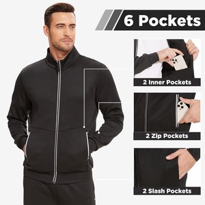 OEM Gymwear al por mayor hombres chándal desgastado francés Terry chándales para hombres transpirable Activewear conjunto de dos piezas - Product Image 3