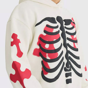 La última Sudadera con capucha con estampado de soplo para hombre a la moda para la venta en línea al aire libre Casual Street Hip Hop Style Men Puff Print Hoodie - Product Image 5