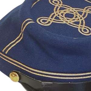 American Civil W Union Kepi Major Colonel <b>Navy</b> Blue Wool Cloth <b>Hat</b> Cap - Product Image 5