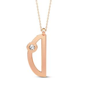 Classic Chic Distinction Lab Grown Diamond Alphabet <b>Initial</b> D Pendant 925 Sterling <b>Silver</b> <b>Silver</b> Plated Women's <b>Necklace</b> Jewelry - Product Image 3