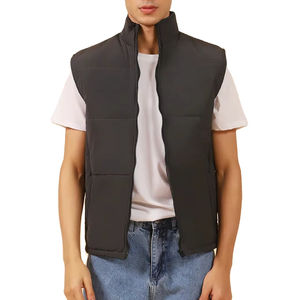 Blouson matelassé unisexe sur mesure pour l'hiver et l'automne, col montant, fermeture éclair, motif décoratif, design uni, toile, prix bas, OEM - Product Image 1