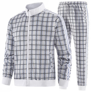 Survêtement décontracté d'hiver 2025 personnalisé de haute qualité 100 % polyester, uni, ample, avec fermeture éclair, veste et pantalon de survêtement streetwear, personnalisable avec logo - Product Image 2