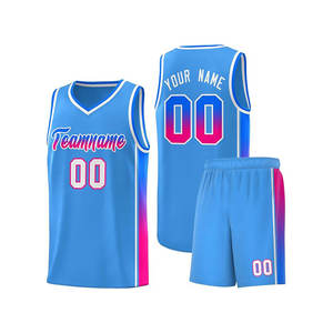 Maillot de basket-ball réversible de sport pour hommes cousu avec broderie personnalisée - Product Image 3