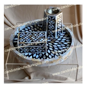 Conjunto de alta calidad al por mayor quemador de incienso de nácar, conjunto de incrustaciones de conchas marinas de Capiz, quemador de Bakhoor, regalos Ramadán Eid - Product Image 3