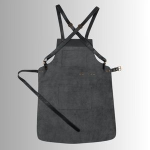 Luxury Genuine <b>Leather</b> Unisex <b>Apron</b> for BBQ Kitchen Carpentry Use with Customizable Color Logo & Size OEM/ODM Available - Product Image 3