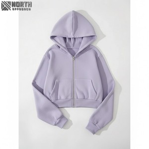 Custom Blank Winter Hoodies-Digital Printing High Quality 100% Cotton <b>Cropped</b> Pullover Hoodie for <b>Men</b> Wholesale Price - Product Image 1