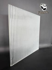 4mm-10mm Safety Tempered Glass Panels with Fluted Ribbed Pattern <b>for</b> Industrial Decoration Shower Room Partitions and Doors - Product Image 2