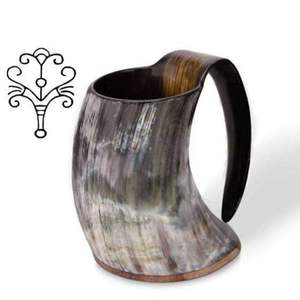 TOMÓ CUERNO TAZAS INDIA FÁBRICA PRODUCTOS ARTESANALES Cuerno Taza para beber Nuevo diseño Natural Original Viking Drinking - Product Image 4
