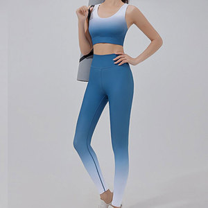 Women's Solid <b>Plus</b> <b>Size</b> Yoga Sets Breathable Moisture-wicking Quick-Dry Elastic <b>Waist</b> Gym Sportswear Fitness Wear. - Product Image 4