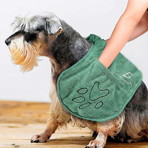 Asciugamano Assorbente in Microfibra per Animali Domestici con Tasche per le Mani, Ideale per il Bagno e la Toelettatura di Gatti e Piccoli Animali, Prodotto Asciugante in Fibra - Product Image 2