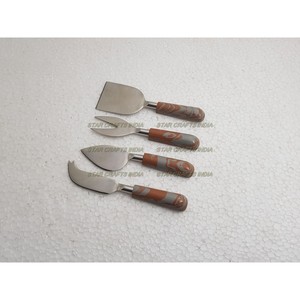 Factory Price Stainless Steel Cheese Flatware Set Resin Handle <b>Dessert</b> Spoon <b>Fork</b> Flatware Set Table Decoration Cheese Cutlery - Product Image 4