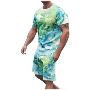 OEM/ODM T-shirts décontractés à manches courtes et col rond 100% coton de haute qualité pour hommes ensemble double avec conception d'impression personnalisée - Product Image 6