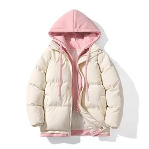 Veste d'hiver légère et pliable, style streetwear, col montant, imperméable, coupe-vent, écologique, motif sur le devant - Product Image 2