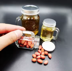 Oem 1oz 4oz rõ ràng rỗng nước giải khát Lưu trữ hình vuông <span class=keywords><strong>mini</strong></span> xử lý Mason <span class=keywords><strong>Jar</strong></span> với mũ kim loại - Product Image 2