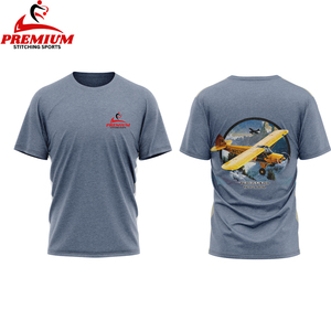 เสื้อยืดคอตตอน100% คอกลมสำหรับผู้ชายเสื้อโอเวอร์ไซส์โชว์ไหล่พิมพ์ลายโลโก้ออกแบบได้ตามต้องการ - Product Image 1