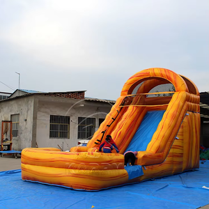 Tropical Palm Tree <b>Inflatable</b> <b>Water</b> <b>Slide</b> Commercial Grade PVC <b>Inflatable</b> Bouncer <b>Slide</b> Combo Large Outdoor Blow Up Splash Pool - Product Image 3