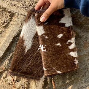 มาใหม่ Cowhide กระเป๋าสตางค์ผู้หญิงผมบนซ่อนหนังคลัทช์การ์ดโทรศัพท์กรณีตะวันตกคลัทช์ผู้หญิง - Product Image 1