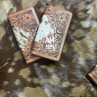 Pochette de soirée en cuir de vachette à poils, style occidental, avec motif gravé, pour femme, très vendue, portefeuille zippé en cuir gravé
