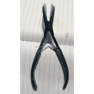 คีมต่อผม,คีมต่อผมปลายแบนเคลือบสีดำเทปส่วนขยายสแตนเลส - Product Image 1