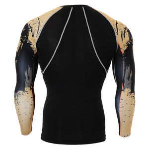 Offre Spéciale Adultes Hommes Manches Longues Compression Chemises Spandex Polyester Fait Hommes Combat Formation Rash Guard - Product Image 2