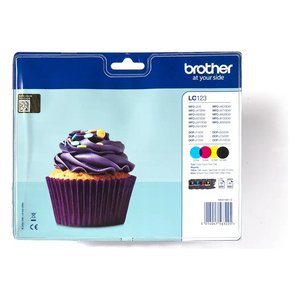 Ensemble de cartouches d'imprimante multipack Cupcake noir/cyan/magenta/jaune LC123VALBP - Product Image 2