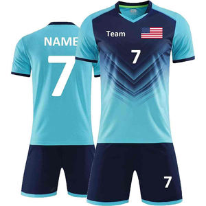 ชุดเสื้อฟุตบอลแขนสั้นสำหรับผู้ชายและเด็กชุดฝึกอัตโนมัติมีโลโก้ชื่อและหมายเลข - Product Image 2