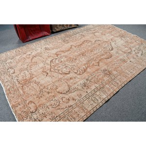 Tapis turc 5,7x9,2 pieds, grand tapis vintage, tapis ombré marron-orange - Product Image 2