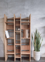 Vitrine de présentation en teck massif, meubles de rangement pour restaurants, hôtels, villas, complexes hôteliers, cafés, mobilier commercial pour l'hôtellerie, vente en gros