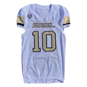 Service OEM Uniforme de football américain pour jeunes adultes et enfants Impression par sublimation personnalisée Maillot blanc Tackle Twill Nom de l'équipe Numéros - Product Image 1