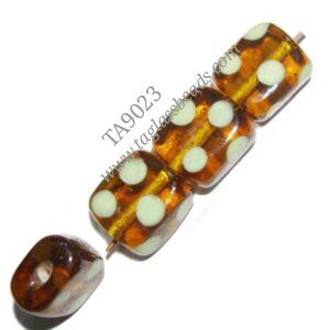 ลูกปัดหลากสีลายจุดแก้ว Murano ขนาด10มม. ลูกปัดคริสตัลสีชมพูเข้มทรงหลวมรูปตัววีดอกไม้ทำเครื่องประดับ - Product Image 2