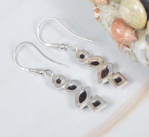 Pendiente de gancho de ámbar Báltico natural de sólida plata de ley 925 - Product Image 2