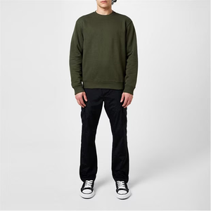 Jersey liso para hombre, sudadera informal suave y cómoda sin cremallera y bolsillos, sudadera - Product Image 4