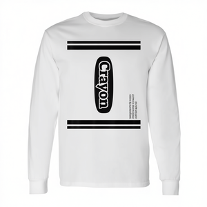 Maglietta a Maniche Lunghe Crayon Purple Pizzazz per Costume di Gruppo, Unisex per Adulti, Girocollo, per Attività Promozionali, Stampa Serigrafica - Product Image 2