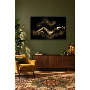 Fida Woman Reclining in Gold Dust Canvas Print - Product Image 3