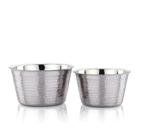 Hot Selling Modern Luxury Eco-Friendly Hammered Finished Stainless Steel Bowl for <b>Kitchen</b> Home Hotel Restaurants Tabletop - Product Image 1