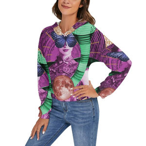 Hecho con material cálido de invierno Sudaderas con capucha de sublimación para mujer Jersey de alta calidad Sudaderas con capucha de sublimación para mujer para invierno - Product Image 4