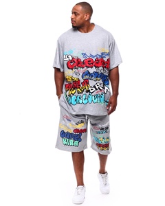 ชุดเสื้อยืดลำลองสไตล์ไฮสตรีทสำหรับผู้ชายชุดฤดูร้อนผ้าฝ้ายระบายอากาศได้ดีสวมใส่สบายมีสไตล์ - Product Image 3