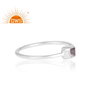 Anillo apilable de plata de ley con amatista natural, de moda y gran venta, para mujer, regalo para ella. - Product Image 3