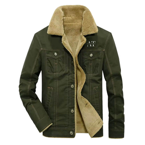 Veste en jean surdimensionnée moderne en PU enduit pour hommes tissage au crochet avec style vintage pour l'hiver superposition Streetwear - Product Image 1