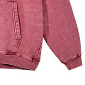 Sudadera con capucha para hombre con lavado ácido sólido de invierno de alta calidad, ajuste Regular de poliéster/algodón - Product Image 3