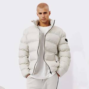Chaquetas acolchadas para hombre con Cuello de piel de burbuja de pato, servicio OEM, tarifas de fábrica, chaqueta acolchada de invierno personalizada de alta calidad para hombre - Product Image 1
