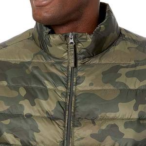 2025 chaquetas acolchadas con cremallera de estilo de camuflaje para hombre, cuello levantado de invierno, burbuja acolchada con capucha, servicio OEM disponible - Product Image 3